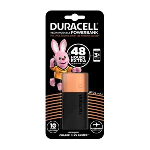 Duracell 6700mAh Power Bank Black and Gold Duracell 6700mAh Power Bank Black and Gold